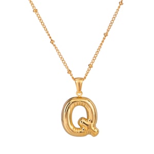 1 Piece Simple Casual Style Letter Q Shape Stainless Steel  Gold Color Women's Pendant Necklace h5 